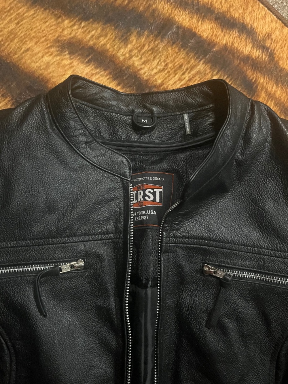 Women Roxy leather jacket size medium new with tag